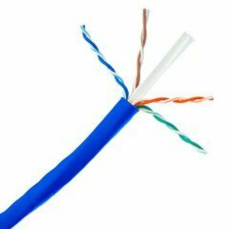 SWE-TECH 3C Bulk Cat6 Blue Ethernet Cable, Stranded, UTP Unshielded Twisted Pair, Pullbox, 1000 foot FWT10X8-061SH